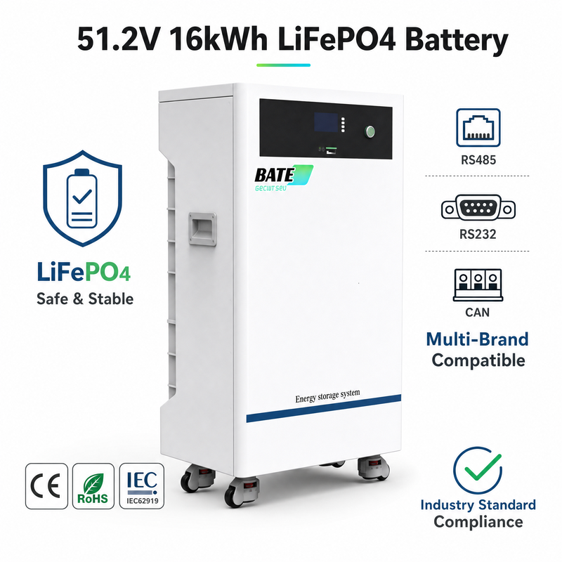 Batterie LiFePO4 sur pied 16kW 314Ah 51,2V